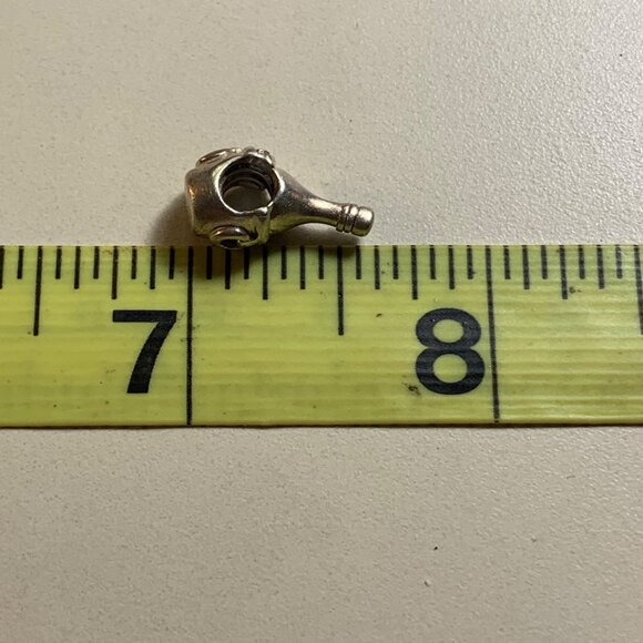 VTG Solid Sterling Silver 925 Chilled Wine Slide Charm Size 0.5" Length - Picture 6 of 10